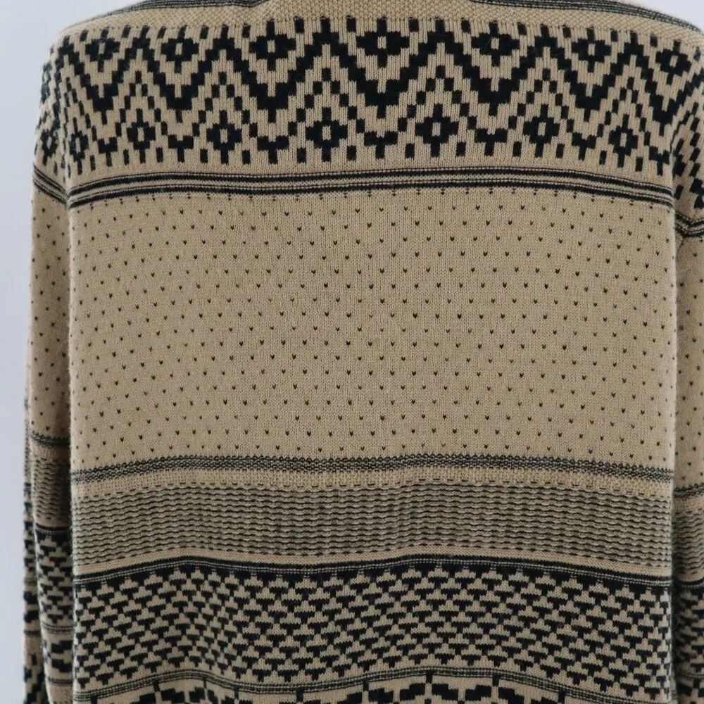 Cameo & Myth Waterfall Cardigan Womens M Beige Cottagecore Boho‎ Ethnic Unique
